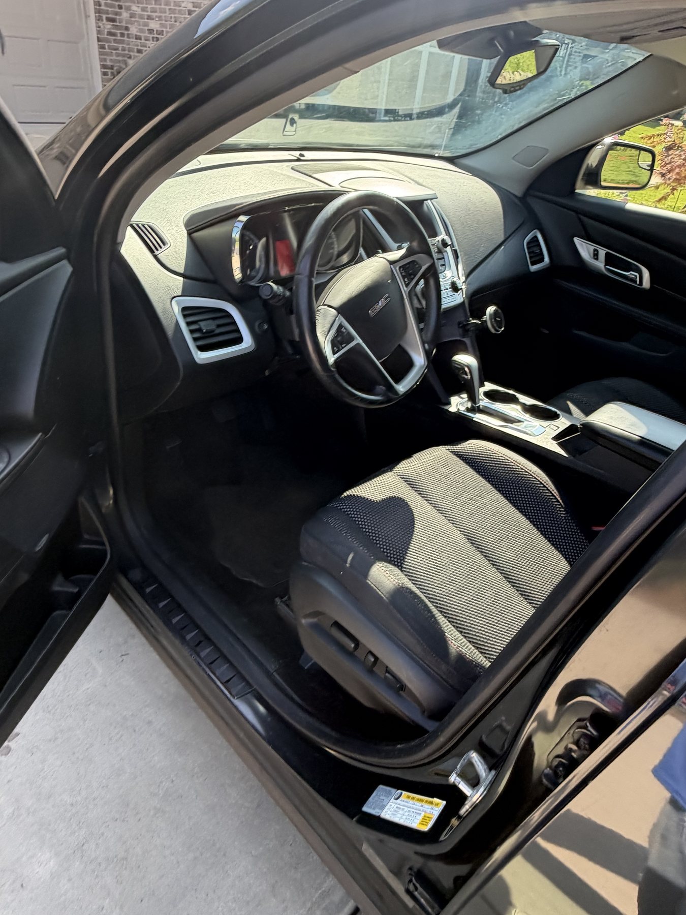 Clean GMC Terrain interior after mobile detailing